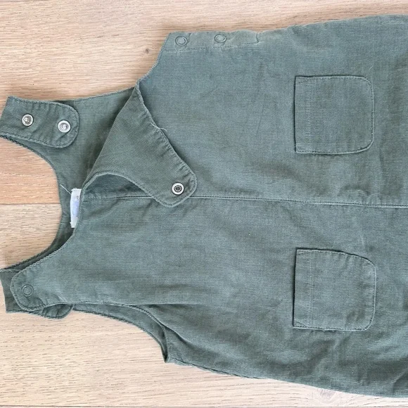 Angel Dear Green Overalls corduroy 18-24 months romper - Picture 4 of 4